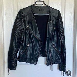 Topshop Black Faux Leather Jacket